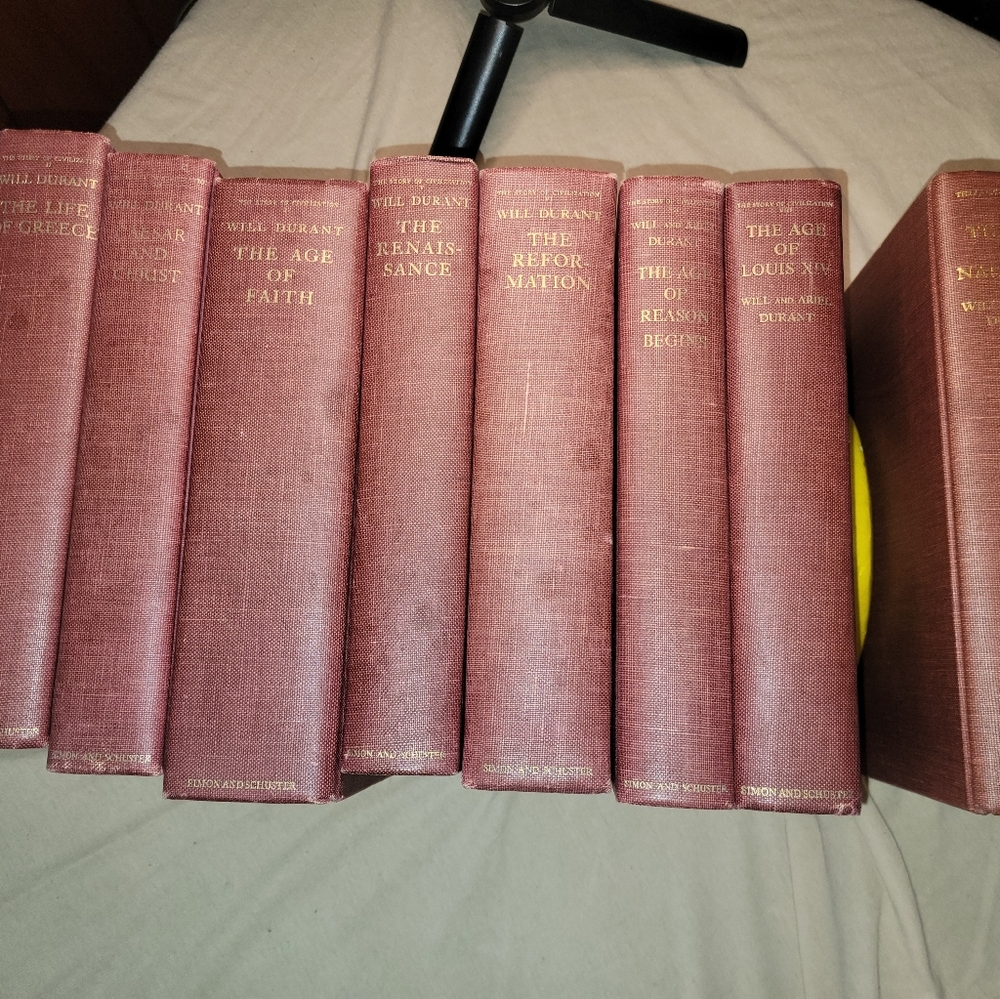 Will Durant The Story of Civilization 7 Vol Set Missing 1 9 10 11 HC 1939-1960s